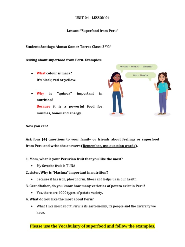 (Week 6) WORKSHEET - UNIT - 04 - LESSON - 04 - 3ro | PDF