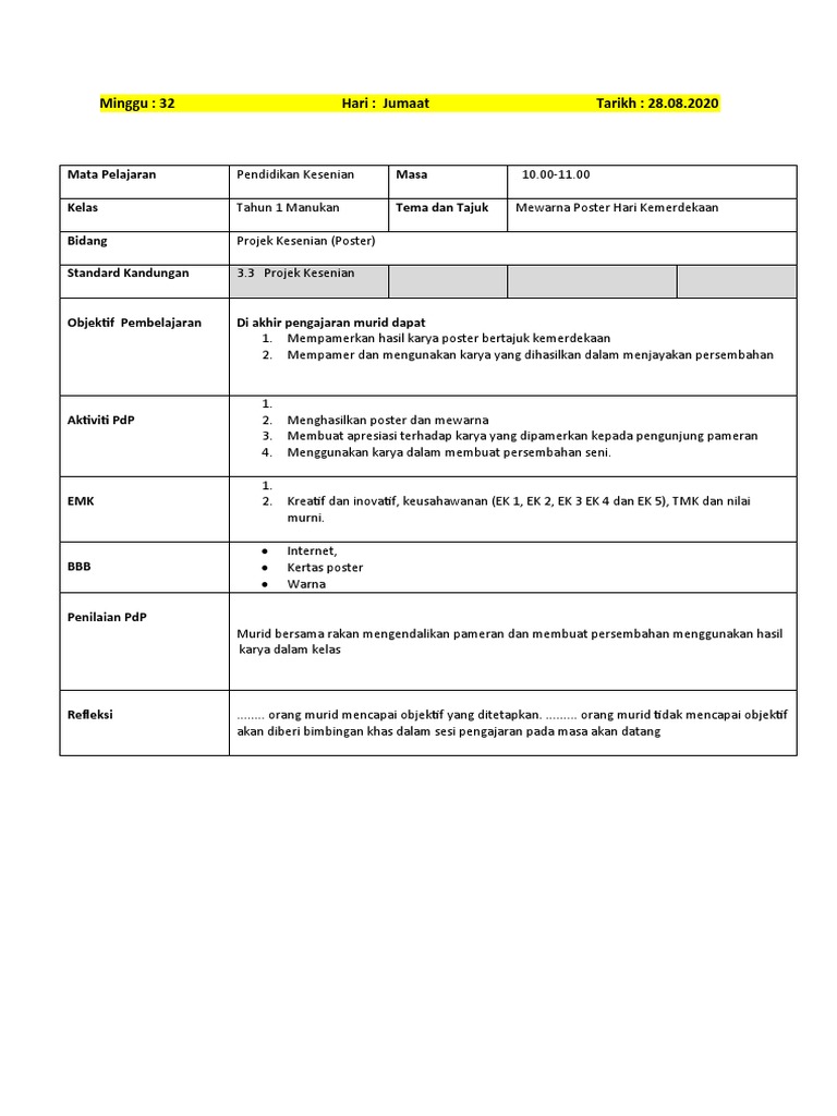 Rph Kesenian Thn 1 Pdf