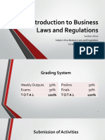 Lecture 1 Introduction To Business Laws and Regulations PDF