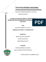 Automatización de Sistema de Transporte de Materiales de Estantería en Un Almacén de Material Eléctrico PDF