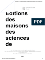 La Théorie de La Régulation Au Fil Du T... Sons Des Sciences de L'homme Associées