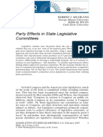 Party Effects in State Legislative Committees: George Mason University Utah State University