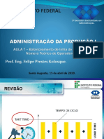 AULA 7 - Balanceamento de Linha de Produo - Nmero Terico de Operadores. PDF