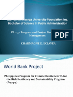 Presentation For World Bank Project