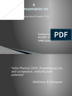 A Presentation On: Indian Pharmaceutical Scenario:2020