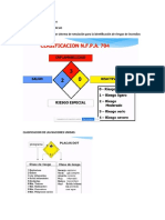 CLASIFICACION NFPA: Es Un Sistema de Rotulación para La Identificación de Riesgos de Incendios