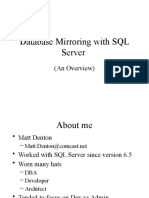Database Mirroring With SQL Server: (An Overview)