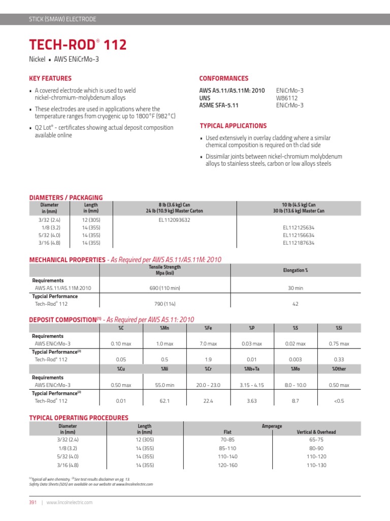 Tech-Rod 112: Conformances Key Features | PDF | Implied Warranty | Welding