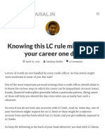 Knowing This LC Rule Might Save Your Career One Day - Creditappraisal - in PDF