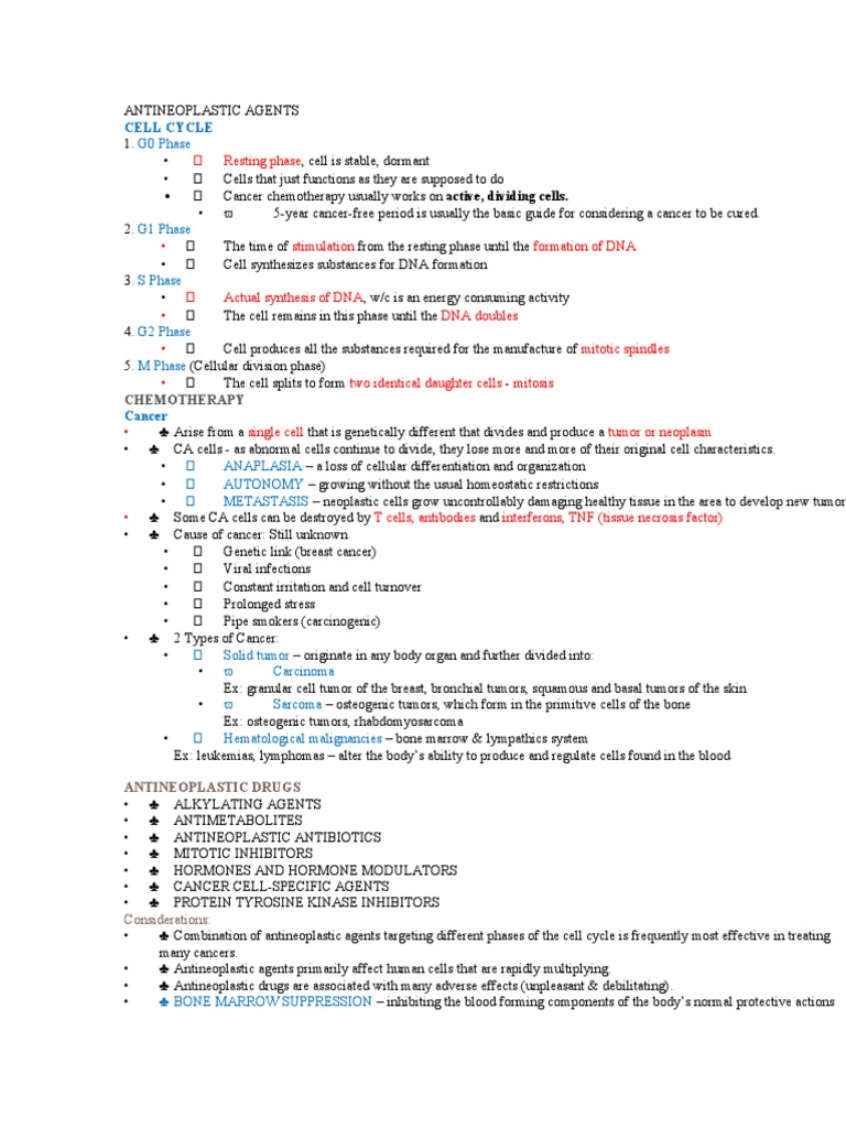 Antineoplastic Agents | PDF | Chemotherapy | Cancer