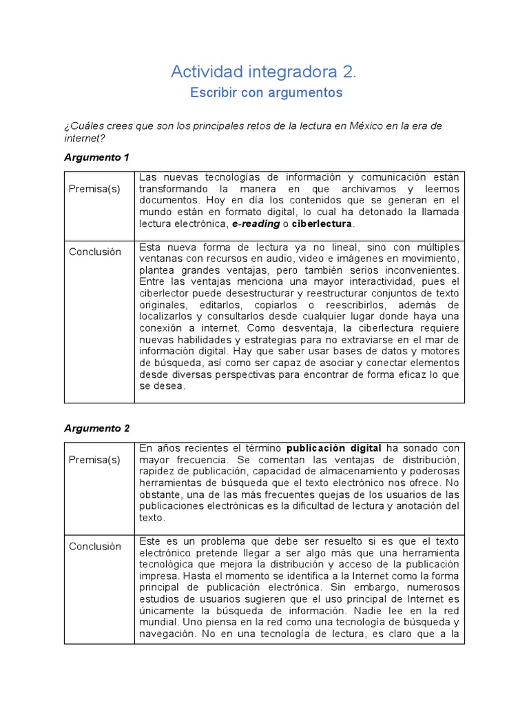 Actividad Integradora 2 Módulo 5 Pdf Internet Tecnología De