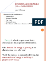 ENERGY EFFICIENT ARCHITECTURE: PASSIVE DESIGN PRINCIPLES