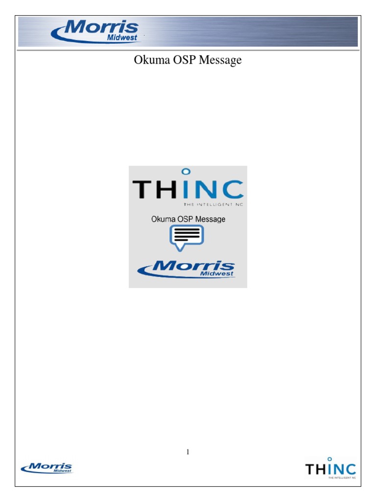 Okuma Osp Message Manual PDF | PDF | Operating System Families ...