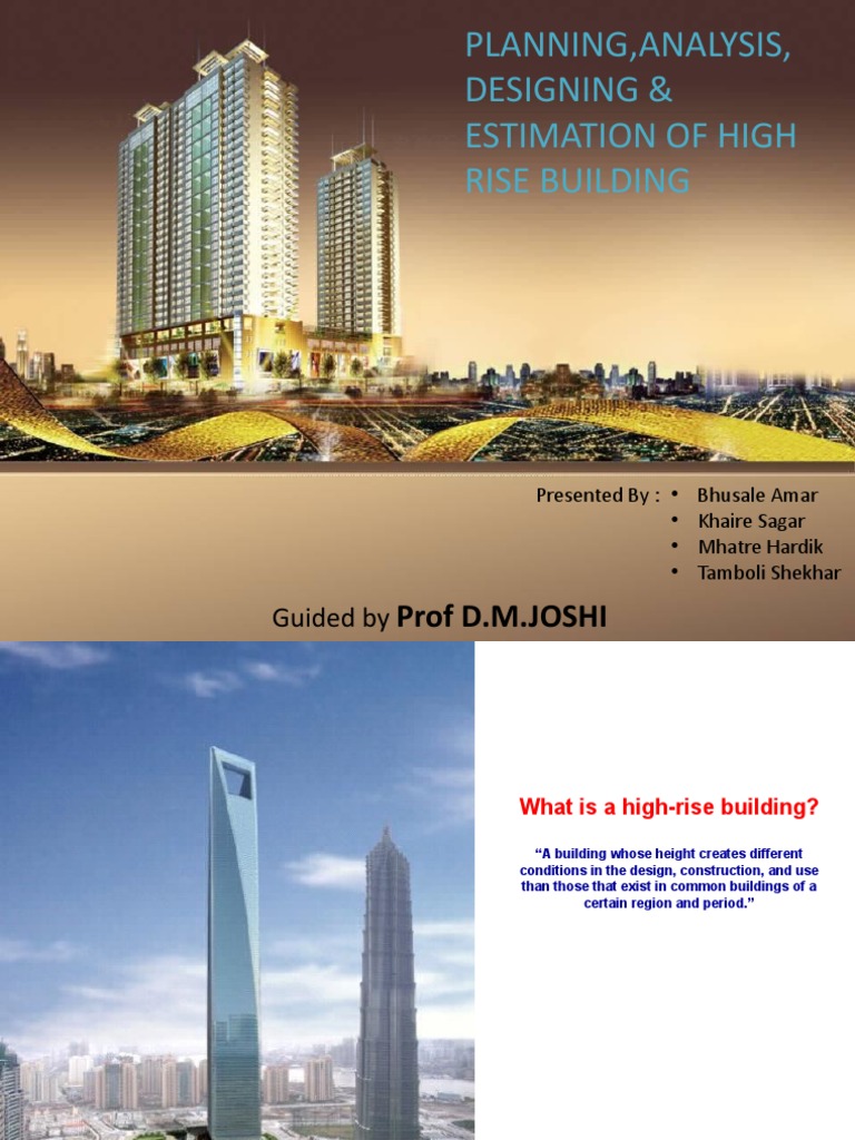 Planning, Analysis, Designing & Estimation of High Rise Building | PDF ...