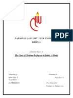 National Law Institute University Bhopal: The Case of Chakma Refugees in India: A Study