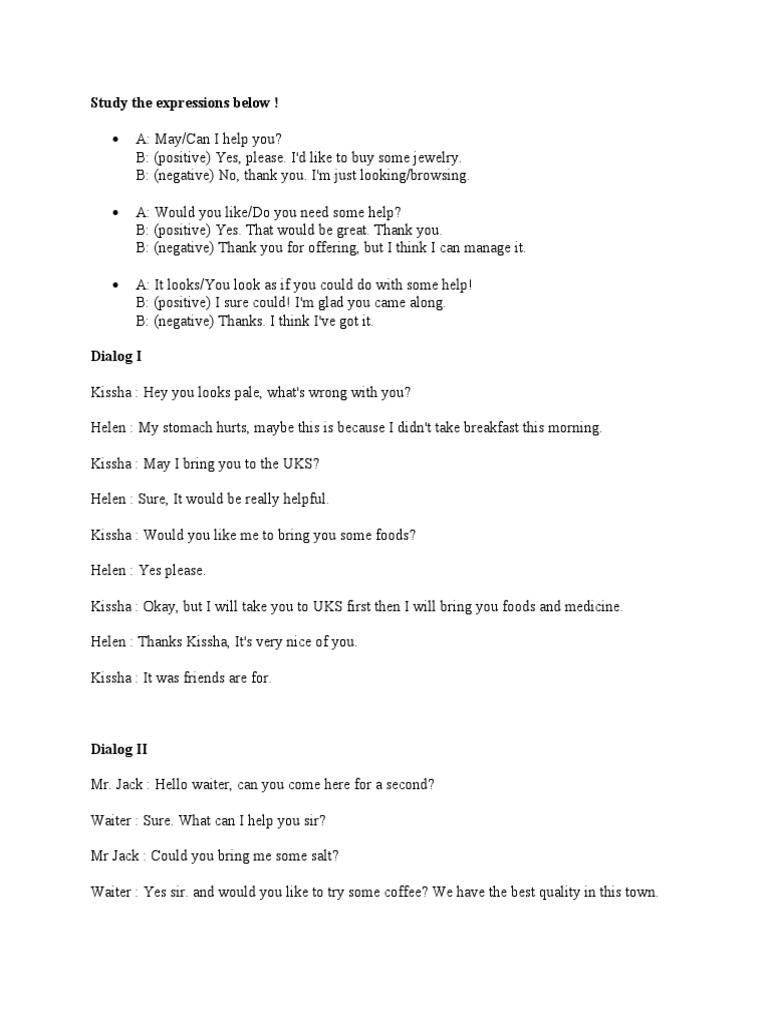 Helpful Expressions in Conversations | PDF