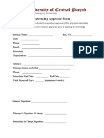 Internship Approval Form
