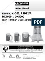 Rsde1, Rsde2, Rsde2/A DX4000 & DX5000: High Filtration Dust Extractors