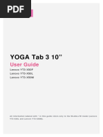 Tablet Lenovo YOGA Tab 3 10 Manual de Uso