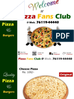 Pizza Fans Club Catalogue