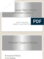 Performance Task in Media Information Literacy: King S. Balaga Grade 12-4A Fortitude