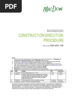 Construction Execution Procedure