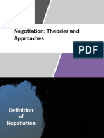 Negotiation: Theories and Approaches