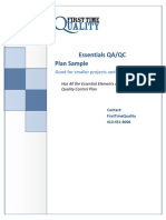 Tğůěŝŷőessentials Qa/Qc Plan Sample: Good For Smaller Projects and Bid Qualifications