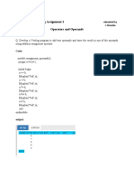 Verilog programming Assignment 1 operations and arrays