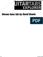 DAVID BOWIE - Heroes Bass Tabs - Bass Tabs Explorer PDF