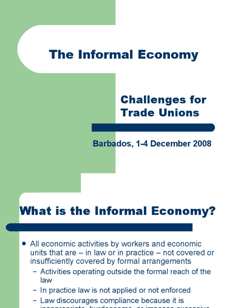 Trade Union Challenges in Informal Economy | PDF | Trade Union | Employment