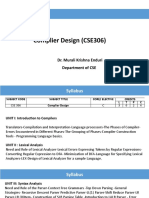 Complier Design (CSE306) : Dr. Murali Krishna Enduri Department of CSE
