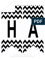 Free Printable Chevron Pennant Banner Black