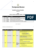 WordPress Setup Checklist PDF