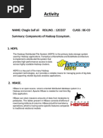 Activity: NAME: Chogle Saif Ali ROLLNO.: 12CO27 Class: Be-Co Summary: Components of Hadoop Ecosystem