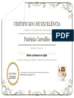 Certificado de Excelência Inglês