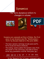 Dynamics: The Term Dynamics Refers To Changes in Volume