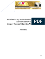 Creation de Reprise de Données Via LSMW en BATCH INPUT PDF