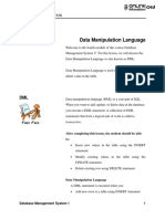 Data Manipulation Language: Module of Instruction