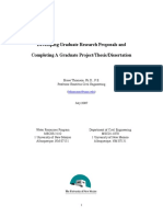 Developing Graduate Research Proposals and Completing A Graduate Project/Thesis/Dissertation