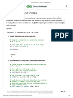 Ternary Operator in Python