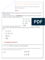 Propiedades de La Multiplicacion