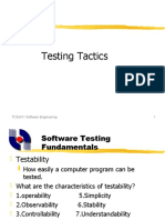 Testing Tactics: TCS2411 Software Engineering 1
