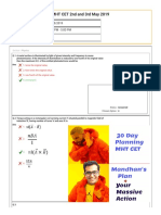 MHT CET 2nd May 2019 Physics Questions