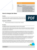 How To Analyze The News: Lesson Plan