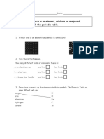 Identify If A Substance Is An Element, Mixture or Compound. Become Familiar With The Periodic Table