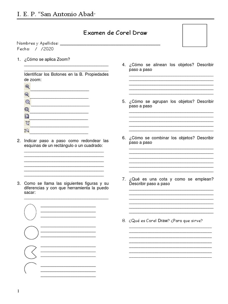 Examen de Corel Draw | PDF