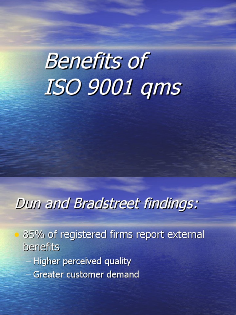 ISO 9001 QMS Benefits and Impact | PDF | Finance & Money Management ...
