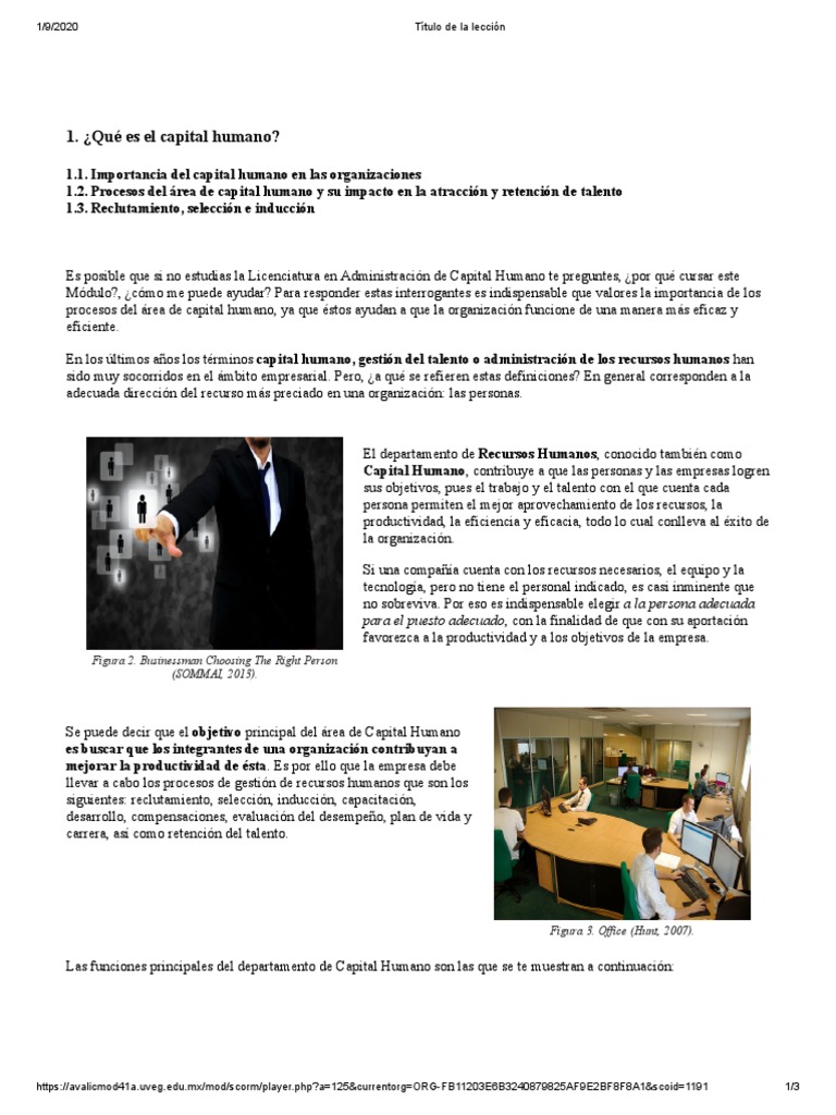 Gestión Del Capital Humano Y Liderazgo V1 Gestión Del Capital