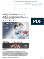 COVID-19 Orientación Clínica para El Equipo de Atención Cardiovascular - Artículos - IntraMed PDF